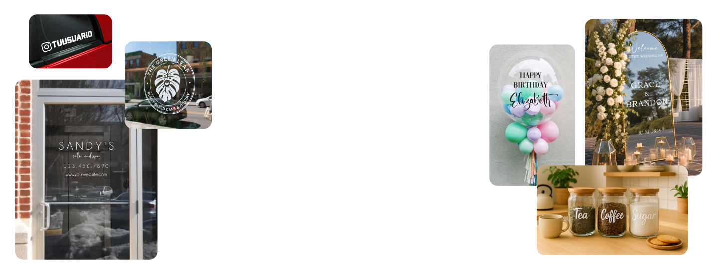 Viniles personalizados para lo que necesites.